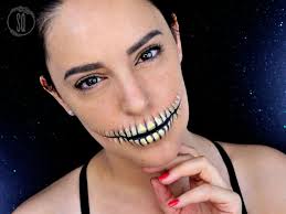 easy skeleton mouth makeup tutorial