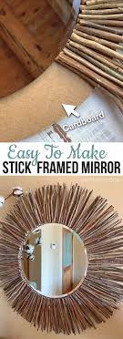 easy diy stick framed mirror a