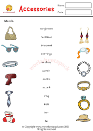accessories worksheets pdf worksheetk