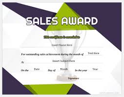 Best Sales Award Certificate Templates For Word