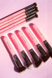 plt pink 10 piece kabuki makeup brush