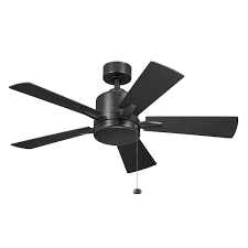 satin black downrod mount ceiling fan