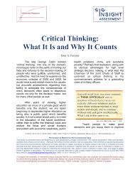  Facione       Critical Thinking  What It Is and Why It Counts pdf    Argument   Critical Thinking Scribd