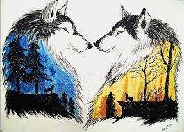 Canvas Painting Wolf Painting Wolves