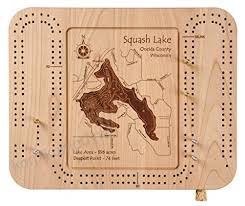 Lake Michigan In Great Lakes Gl Cribbage Board 9 X 12 In