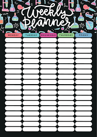 weekly planner template with