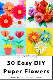 30 easy diy paper flowers to make step