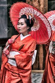 But japan's traditional female the structure of japan's businesses doesn't help matters. Attractive Asian Woman Wearing Traditional Japanese Red Kimono Stock Photo Picture And Royalty Free Image Image 68420821