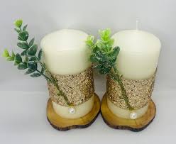 Set Of Two Decorative Candles For