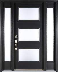 contemporary black front door clopay
