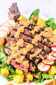 ahi tuna salad with sesame dressing