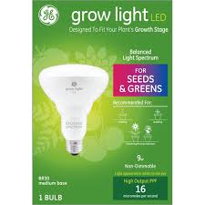 Ge Led 9w Grow Light Br30 Balanced Spectrum Light Bulb For Seeds Greens Non Dimmable 1pk Walmart Com Walmart Com