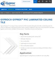 gyprex pvc laminated ceiling tiles 2 x4