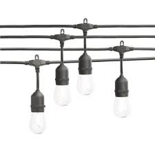 Get free shipping on qualified battery operated, led string lights or buy online pick up in store today in the lighting department. Hampton Bay 24 Light Indoor Outdoor 48 Ft String Light With S14 Single Filament Led Bulbs 10328 The Home Depot