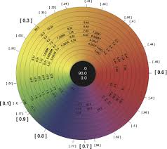 color wheel and pigment charter