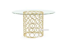 marcano glass top dining table gold