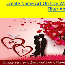 create name art on live wallpaper with