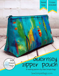 guernsey zipper pouch 3 sizes sew