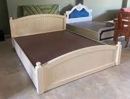 Queen Size Plywood Honey Colour Bed