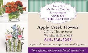 Family owned woodstock illinois florist local hand flower delivery il Saturday June 16 2018 Ad Apple Creek Flowers Northwest Herald