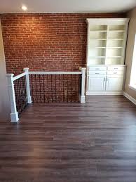 traditional loft with red brick walls