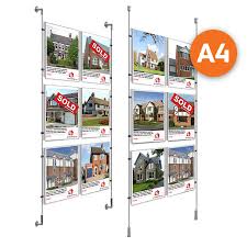 A4 Cable Display Kit Poster Holders