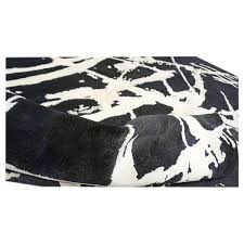 black white handmade area rug 1144033