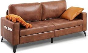 79 sofa couch nubuck faux leather