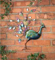 Metallic 3d Metal Peacock Wall Art