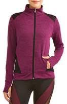 Daisy Fuentes Womens Active Performance Micro Tech Fleece Jacket