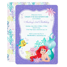 The Little Mermaid Under The Sea Birthday Invitation