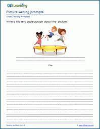 picture writing prompts k5 learning