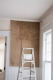 How To Hang Burlap On Walls A