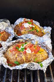easy baked potatoes on the grill