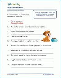 grade 4 grammar writing worksheets