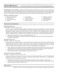 cover letter resume for a warehouse job sample resume for a    