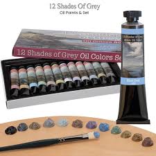 12 Shades Of Grey Oil Colors And Sets