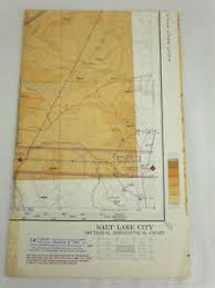 Details About Salt Lake City Sectional Aeronautical Chart Map 1 500 000 1966 54th Edition