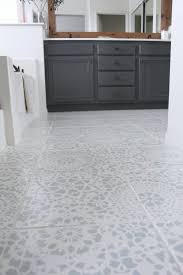 stencil tile floor update home diy