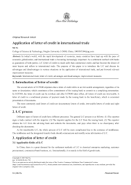 letter of credit in international trade