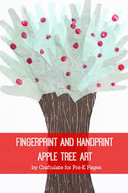 handprint and fingerprint apple tree