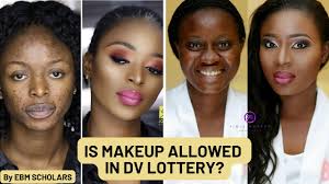 use makeup in dv2024 lottery
