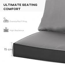 Outsunny Outdoor Seat And Back Cushion