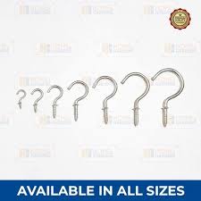 stainless steel cup hooks size 3 8