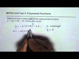 Find X Intercepts Of A Cubic Polynomial