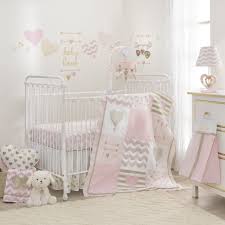 Lambs Ivy Baby Love Pink Gold Heart 4