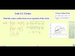 Equation Of Circle Given Two Endpoints