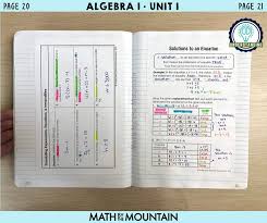 Algebra 1 Unit 1 Interactive Notebook