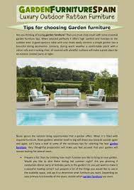 tips for choosing garden furniture