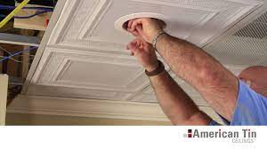 installing drop in tin ceiling tiles 3